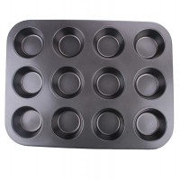 6 or 12 holes carbon steel Non-stick cake mold baking pan