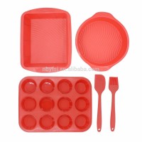 YJ Food Grade Baking Molds Silicone Bakeware Bread Baking Tray Set For Oven