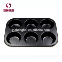 Non-stick carbon steel bakeware 6 cups muffin pan